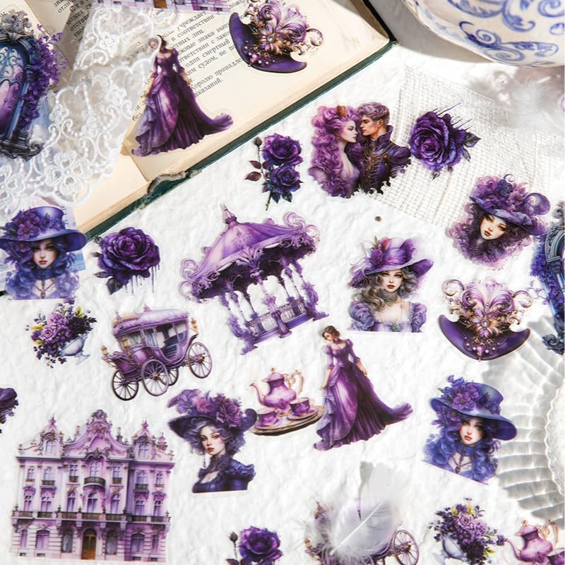 Stickers Romantic Baroque PET 30 piezas (15 diseños x2)