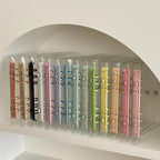 Estuche Planner transparente de 6 anillas pasteles A5
