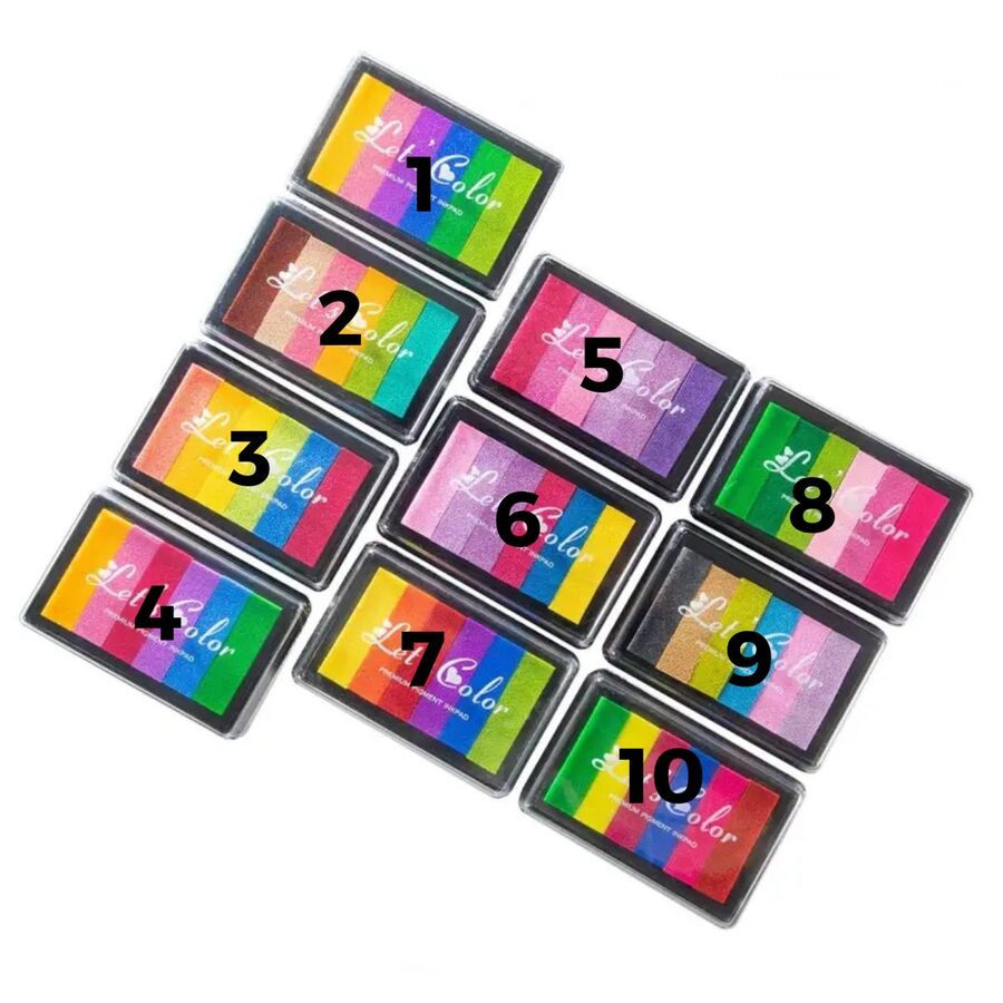 Almohadilla tinta arcoiris