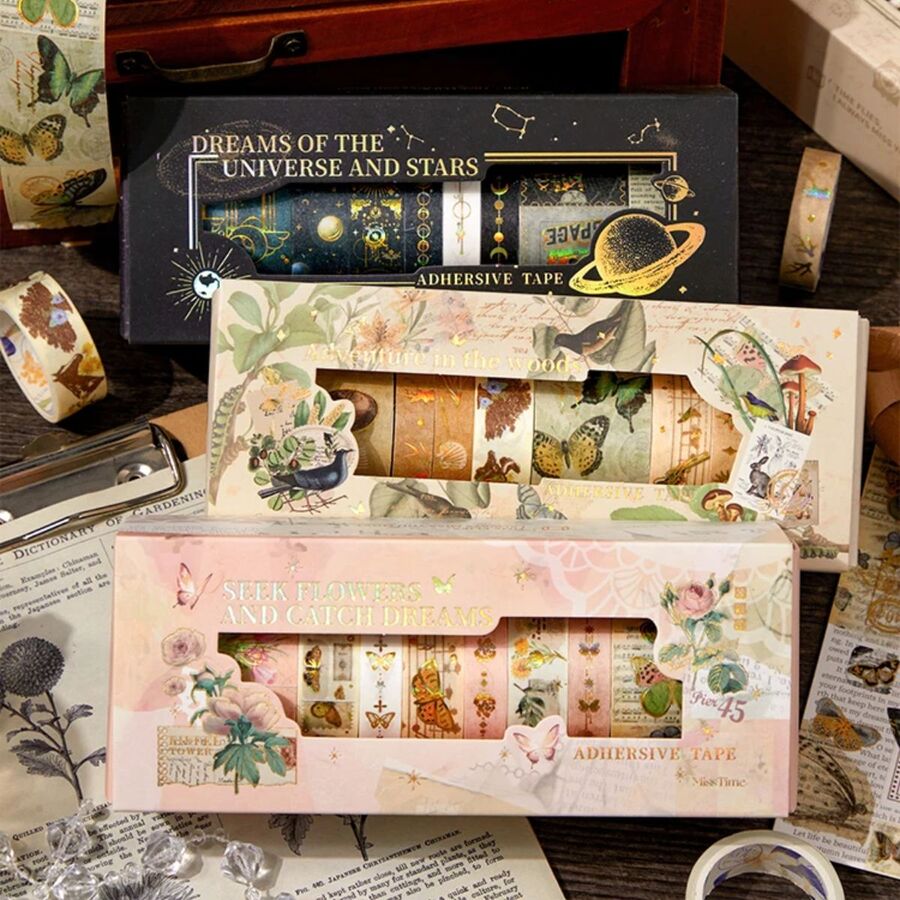 Caja washi tape coleccion Saturno