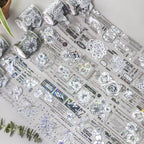 WASHI TAPE FLOR BLANCO Y NEGRO