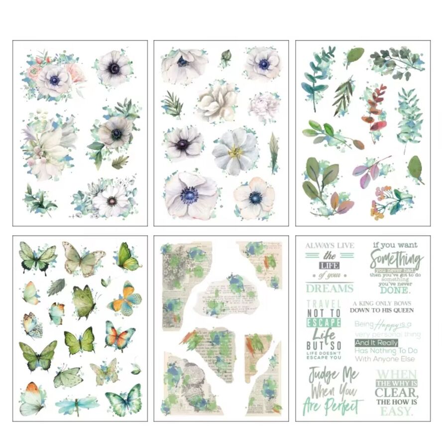 PACK PLANCHAS STICKERS PEGATINAS PET FLORALES