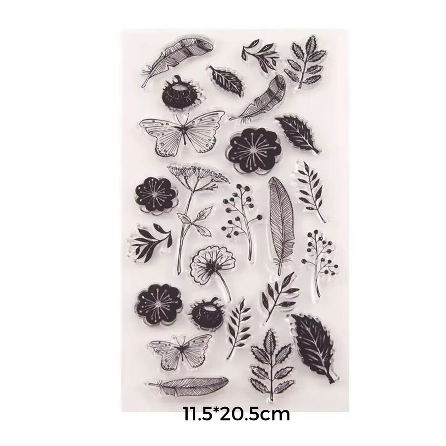 SELLO DE SILICONA MIX FLORES RAMAS