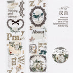 ROLLO WASHI TAPE EN PET COLECCION ROMANTIC Dark Vintage