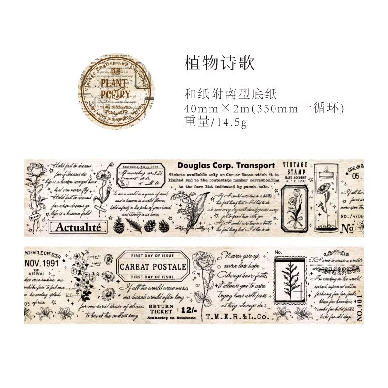 Washi Tape Vintage Times 2 metros (varios modelos)