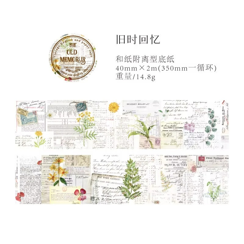 Washi Tape Vintage Times 2 metros (varios modelos)