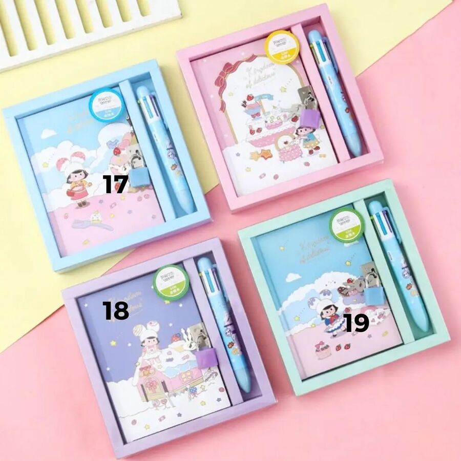 Diario intimo con llave y lapicera