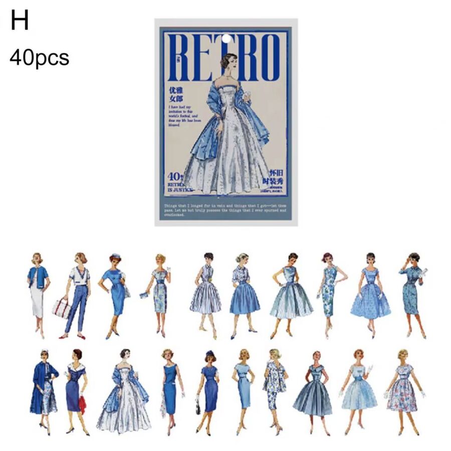 Pack pegatinas chicas retro