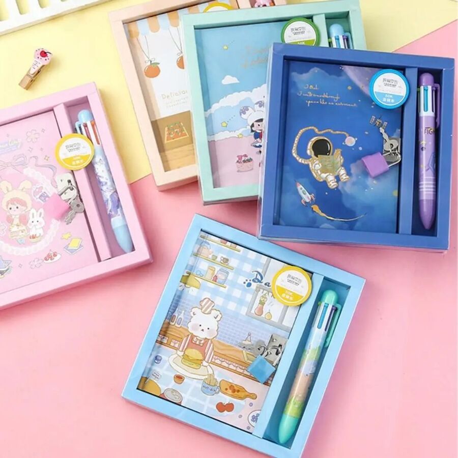 Diario intimo con llave y lapicera