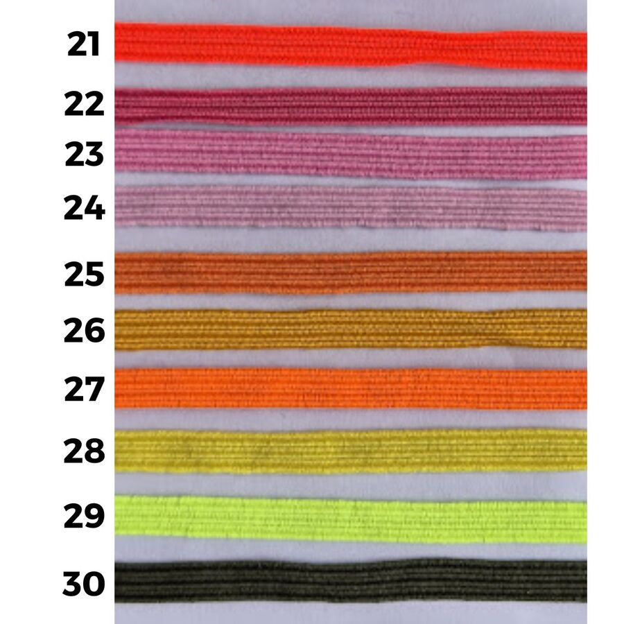 5 metros de elástico chato 6mm