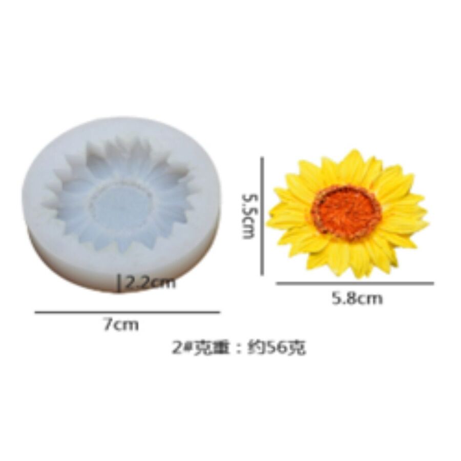 Molde de silicona girasol