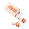 Caja pinzas color oro rosa 12 unidades