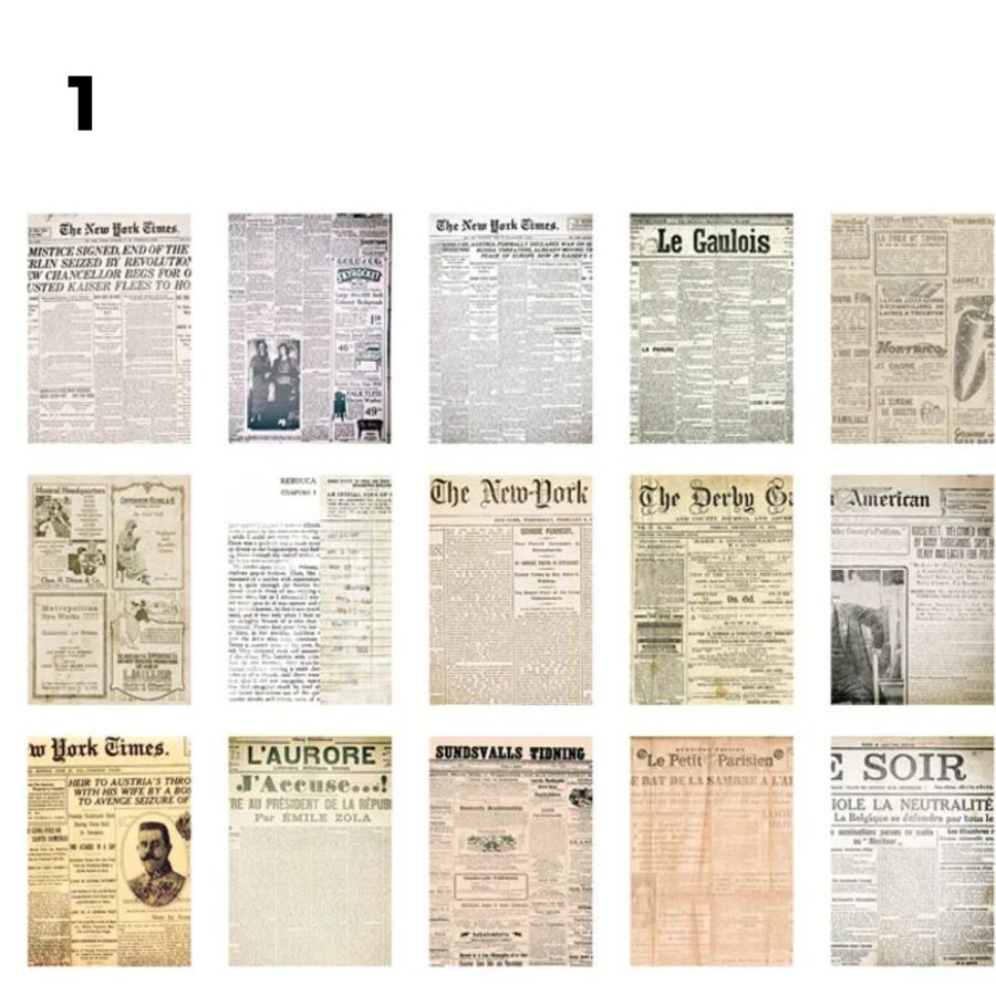 Set papeles vintage grandes