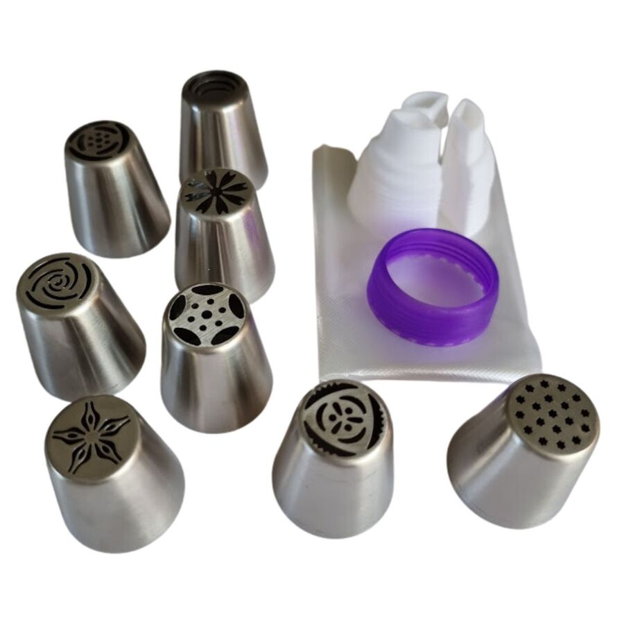 Set Punteros Picos Rusos Grandes Acople + Mangas Reposteria