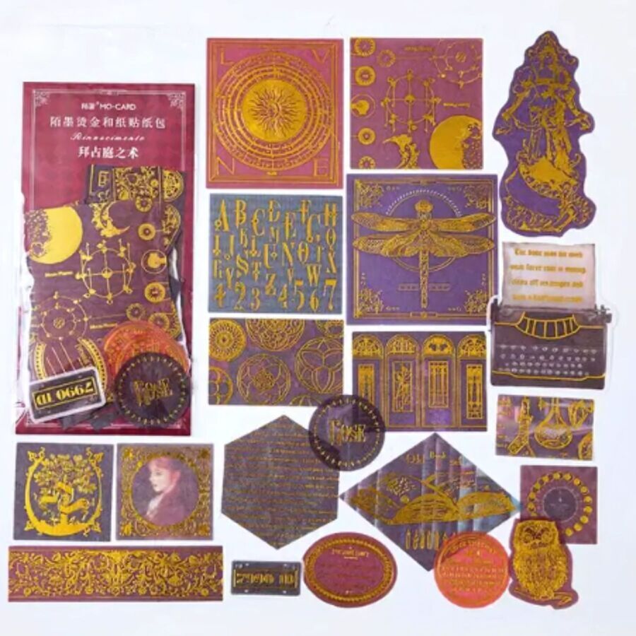 PACK STICKERS VINTAGE LIBELULA