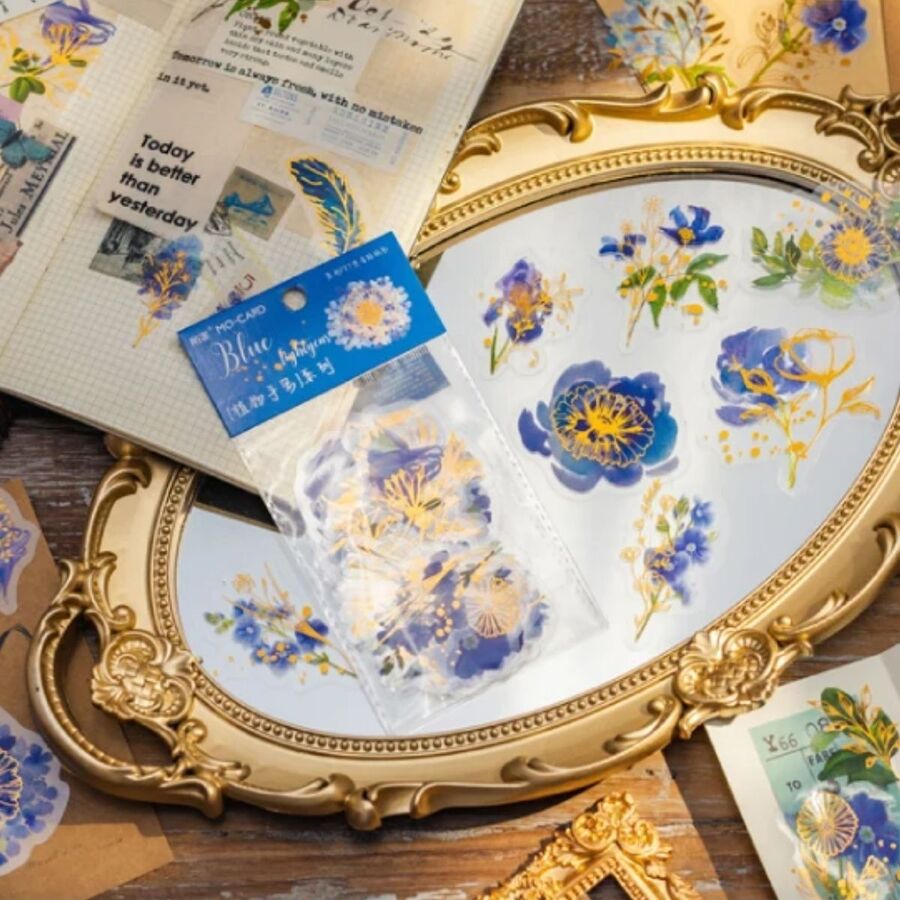 Pegatinas florales en pet 30606