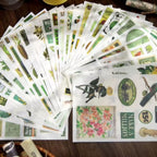Colección papeles y sticker retro