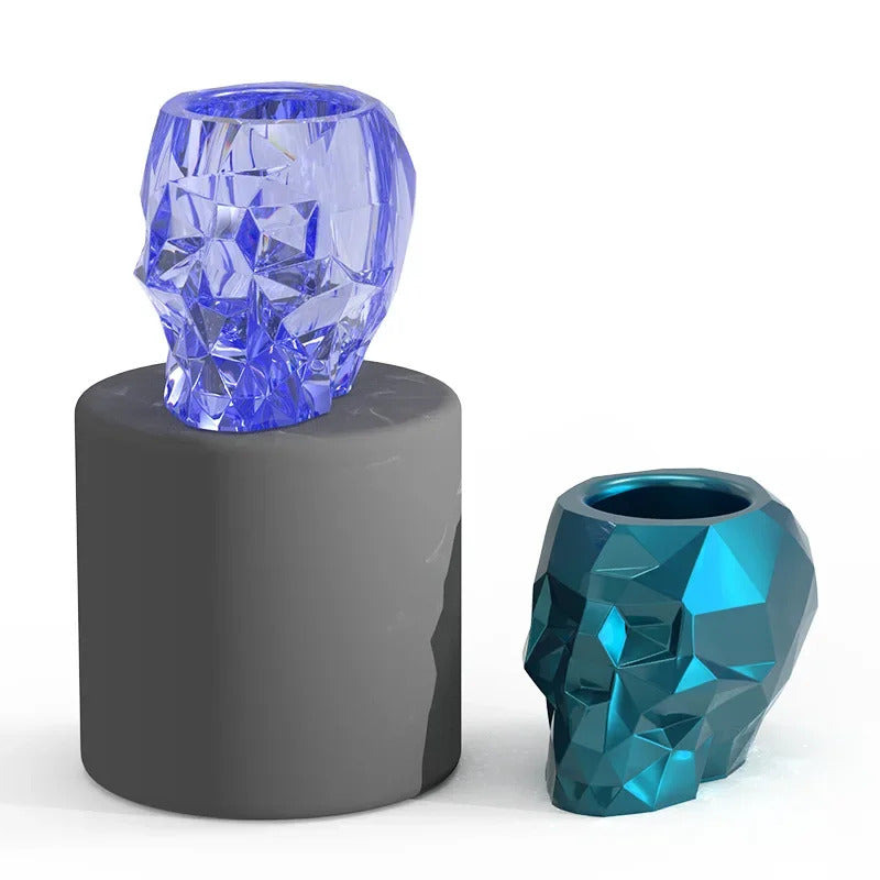 Molde silicona porta lapiz, calavera - 30063