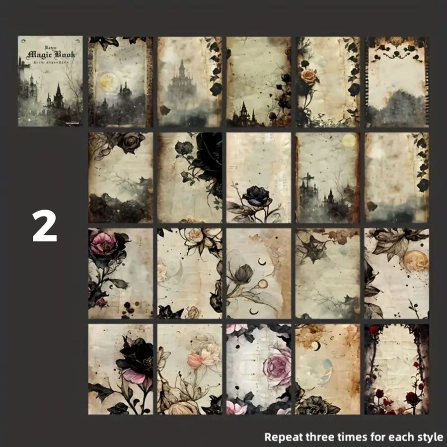 Set papeles gotic Serie Academia Mágica