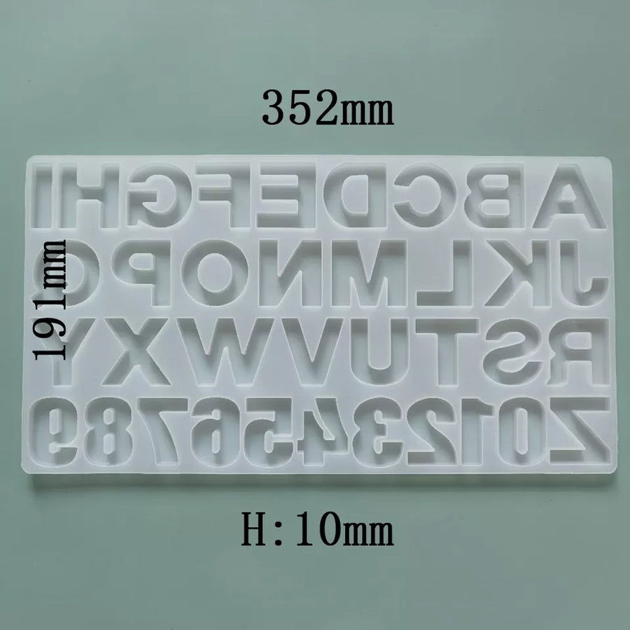 Molde Silicona De Letras Para Resina