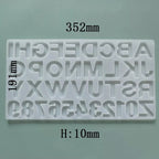 Molde Silicona De Letras Para Resina