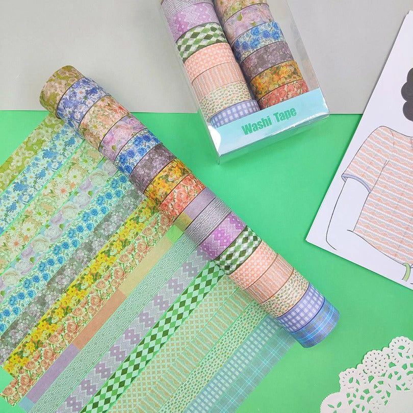 Set 17 washi floral