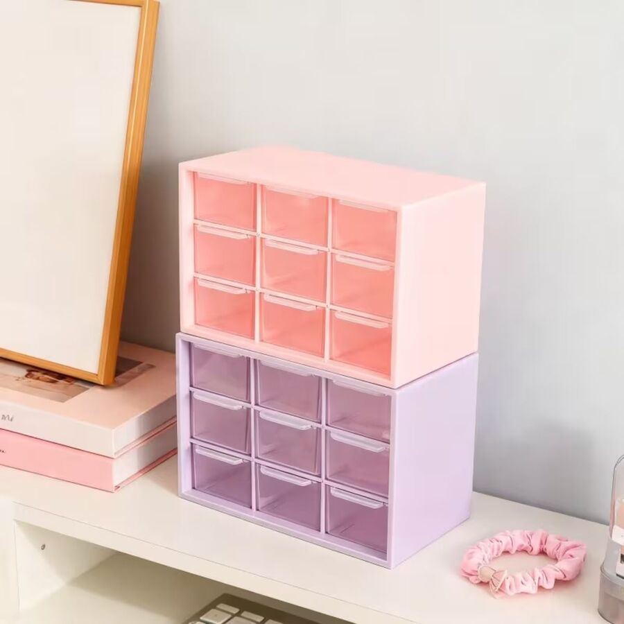 Cajonera Organizadora Rosada 9 cajones