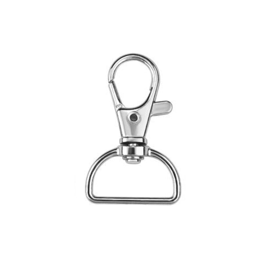 100 Mosquetones Grande Llavero Plateado