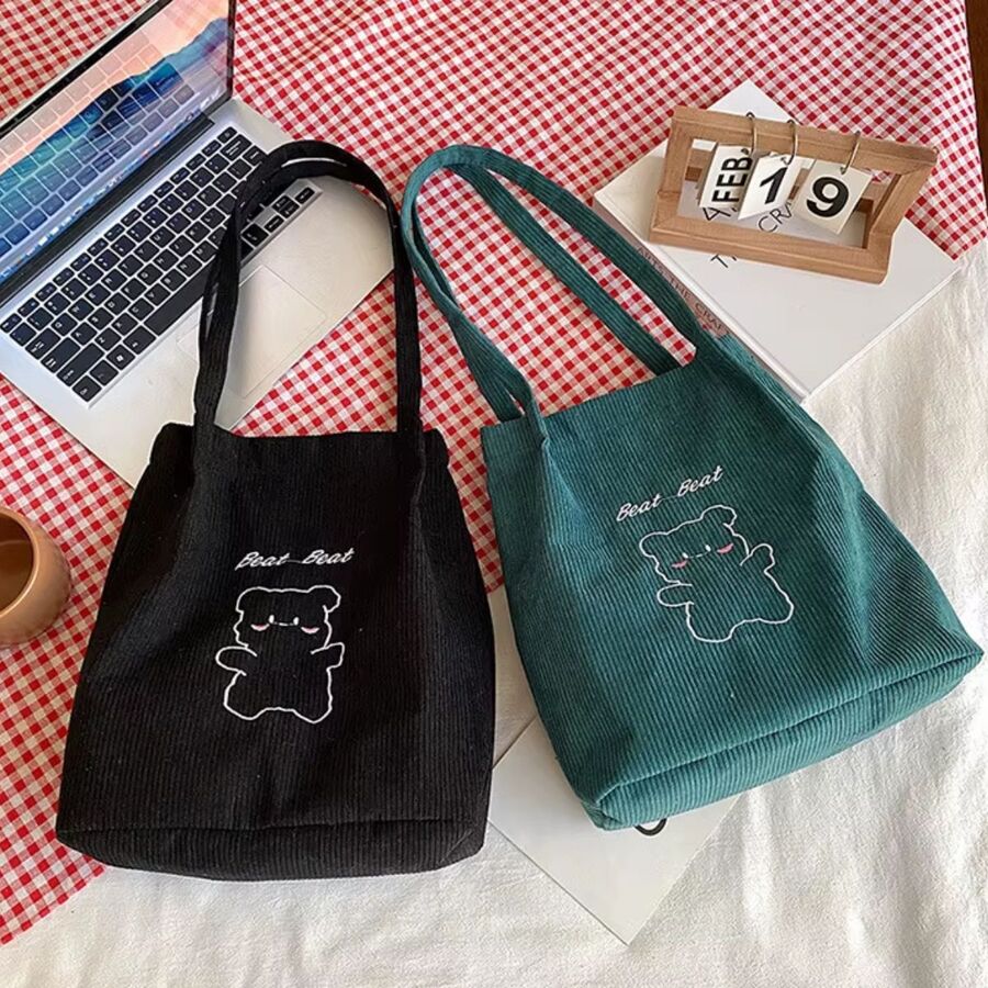 Bolso de mano de pana de moda EXCLUSIVO WEB