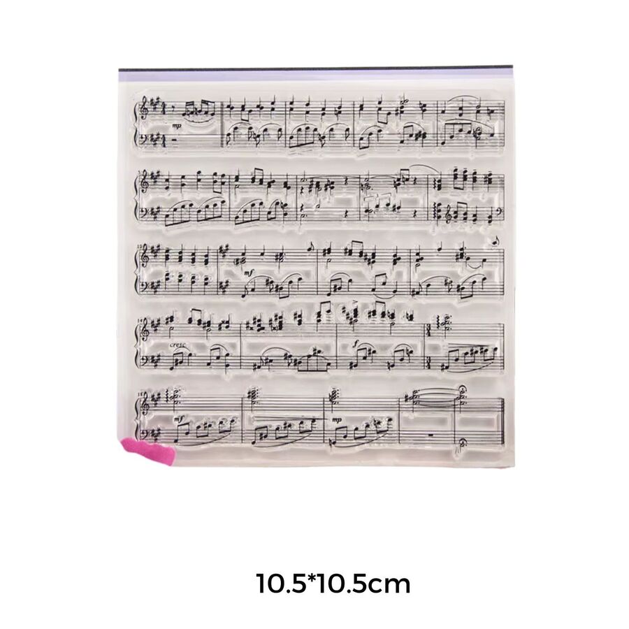 SELLO DE SILICONA PENTAGRAMA MUSICAL