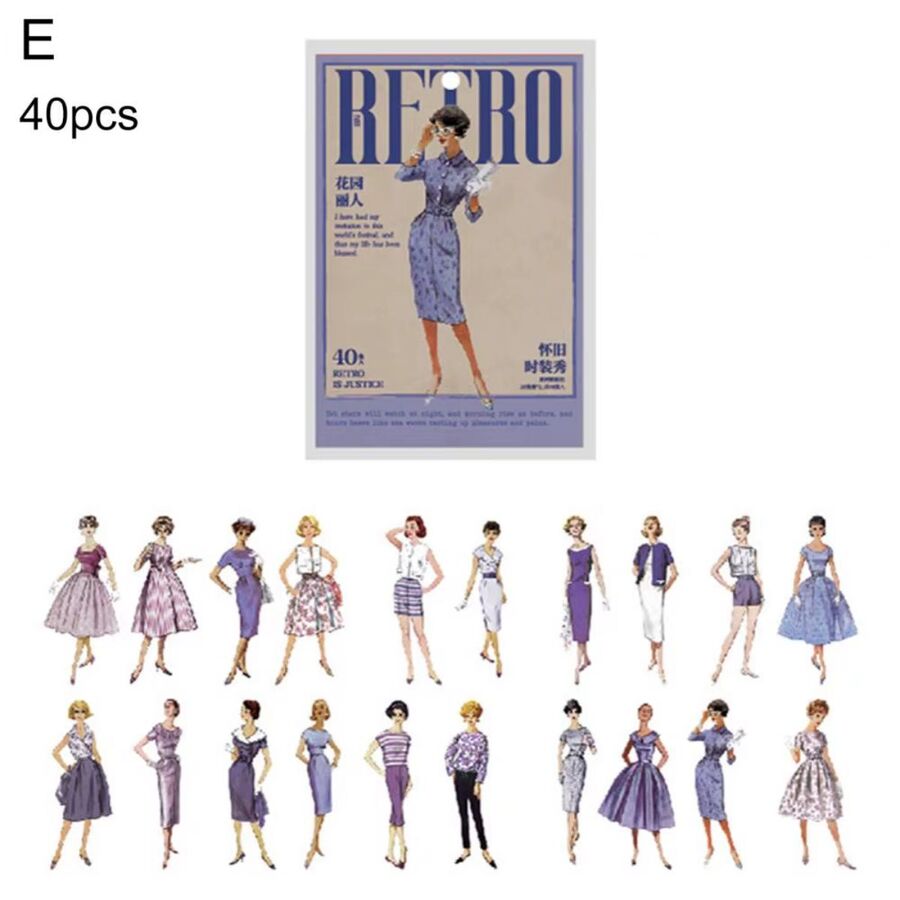 Pack pegatinas chicas retro