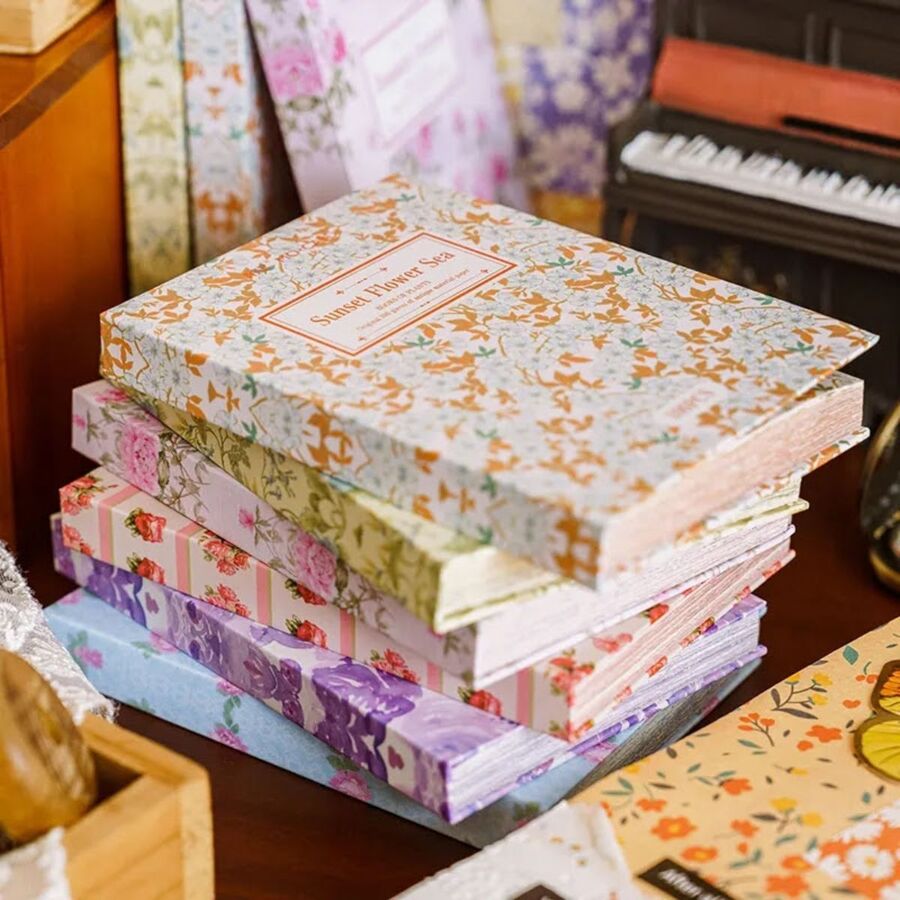 Libro 100 papeles florales