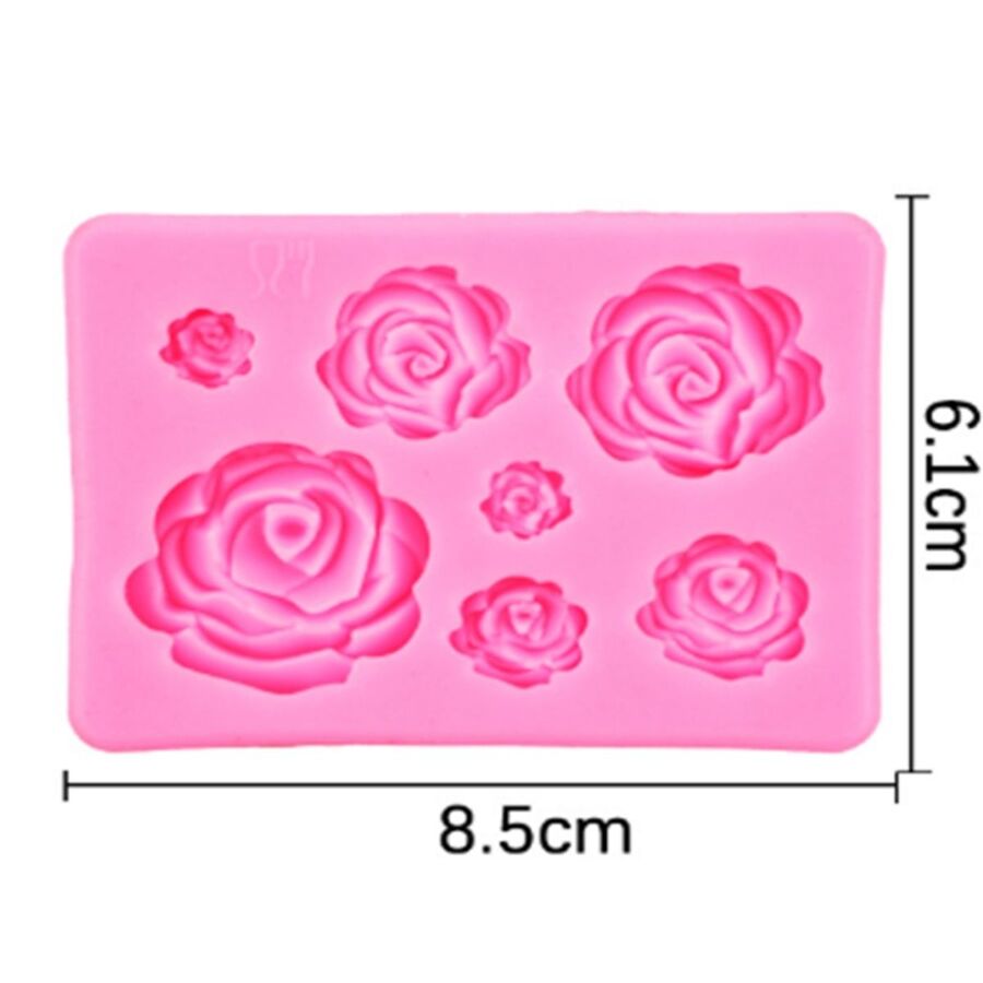 Molde de silicona flores rosas
