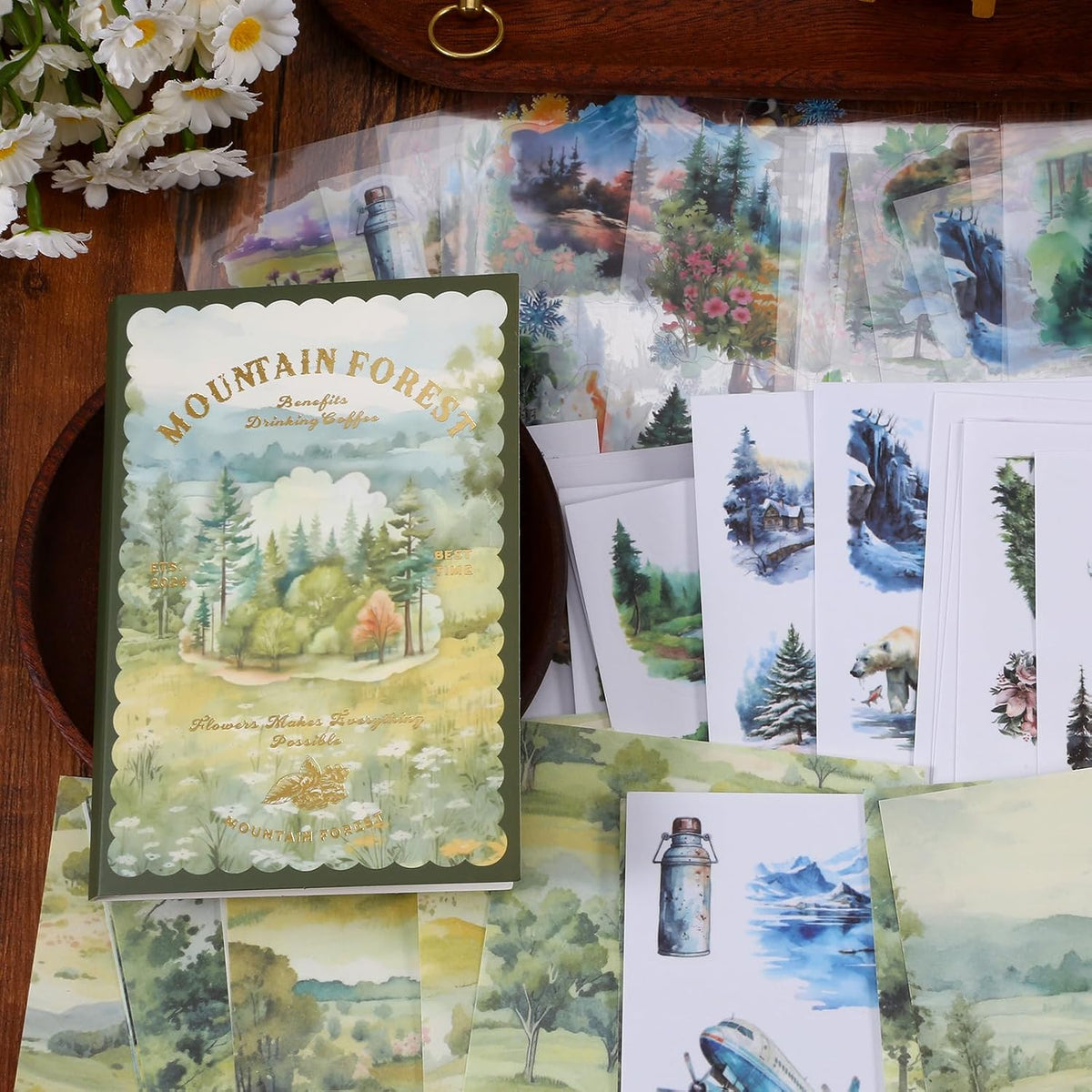 LIBRO STICKER Y PAPELES  VARIOS MATERIALES COLECCION JOURNEY