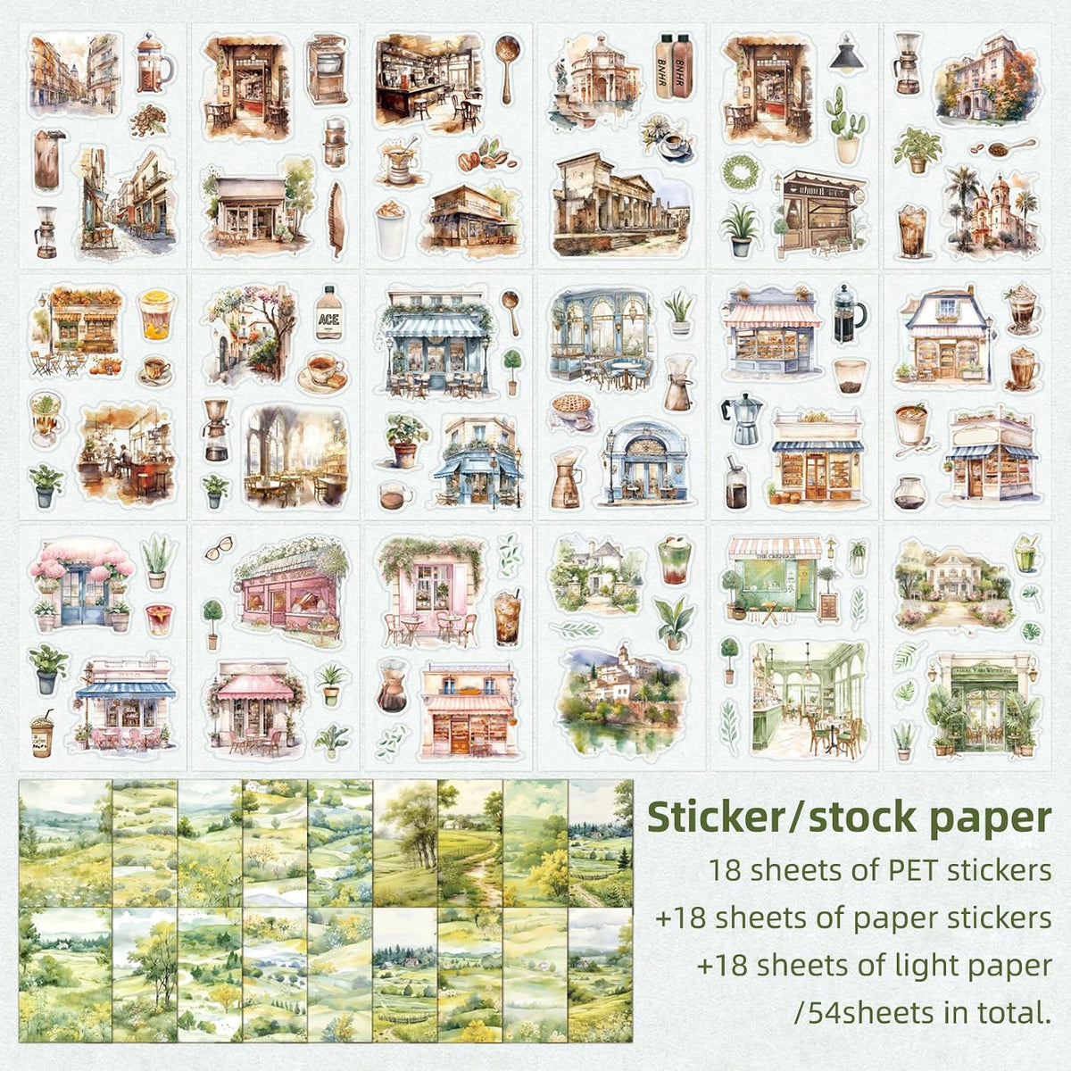 LIBRO STICKER Y PAPELES  VARIOS MATERIALES COLECCION JOURNEY