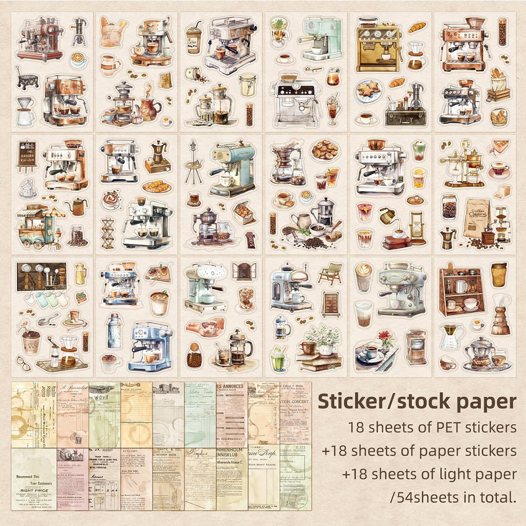 LIBRO STICKER Y PAPELES  VARIOS MATERIALES COLECCION JOURNEY