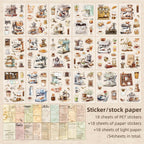 LIBRO STICKER Y PAPELES  VARIOS MATERIALES COLECCION JOURNEY