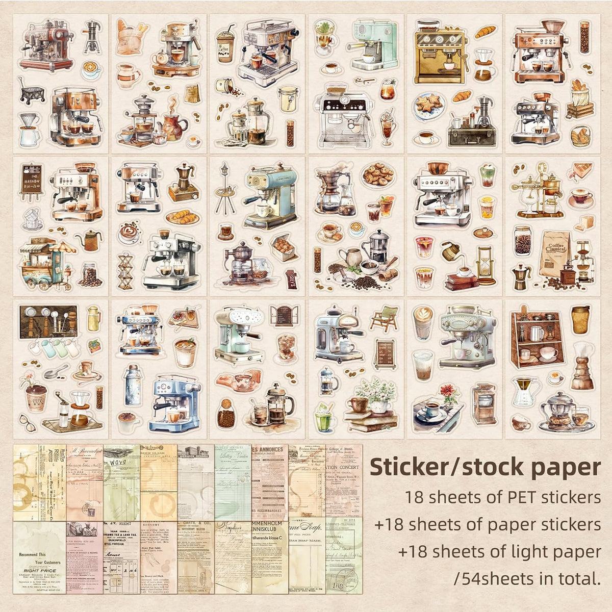 LIBRO STICKER Y PAPELES  VARIOS MATERIALES COLECCION JOURNEY