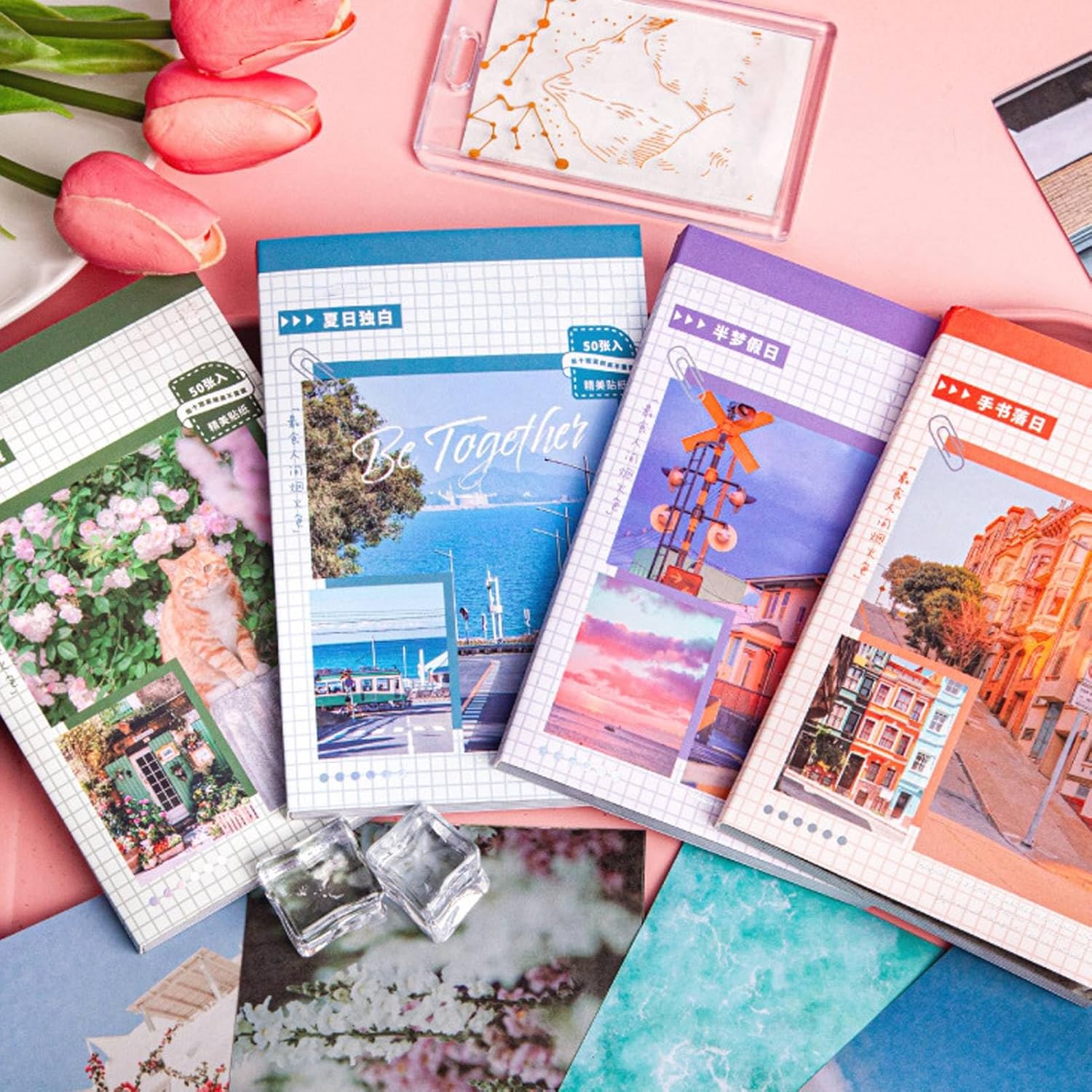 Stickers estilo revista Magazine Stickers Retro Story (50 piezas)