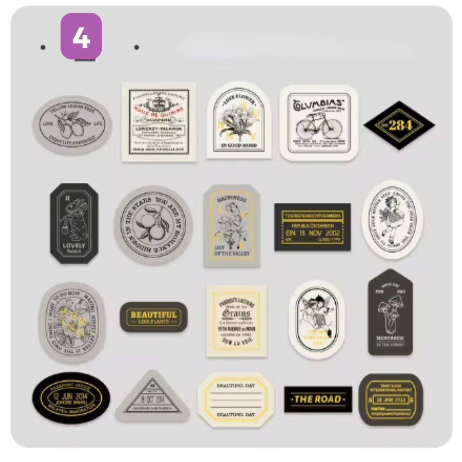 CAJA STICKER VINTAGE