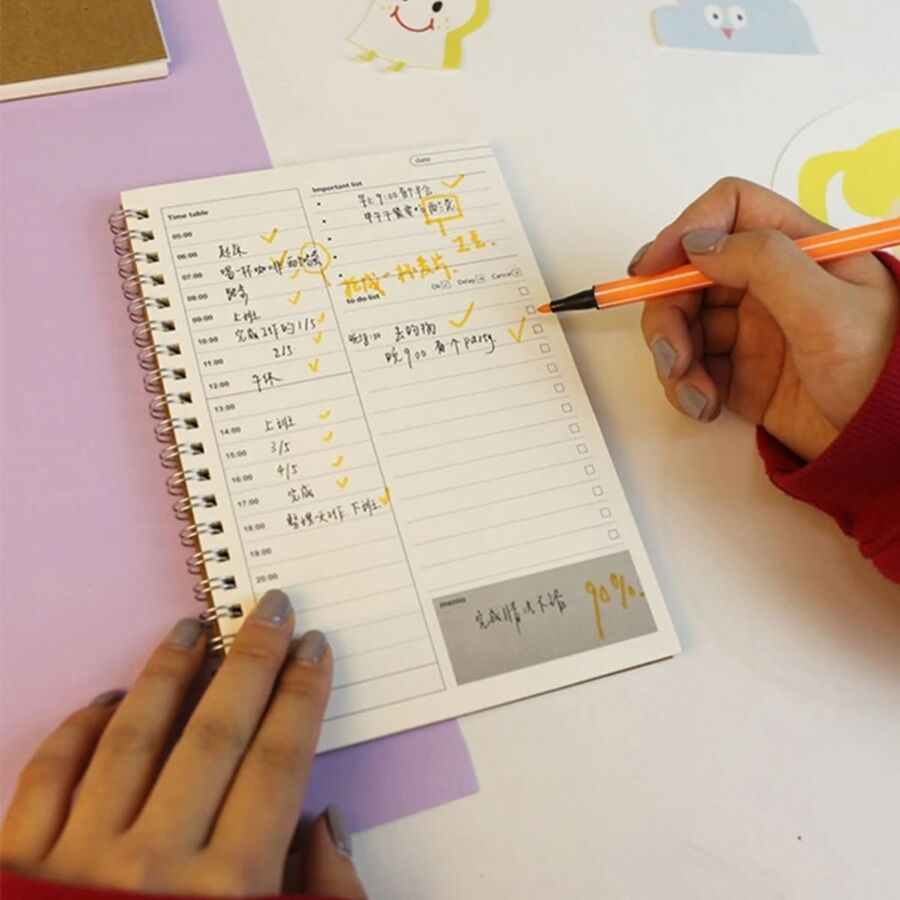 Libro planificador mensual semanal