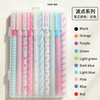 Set 10 Lapiceras En Estuche Rígido Modelo Rosa