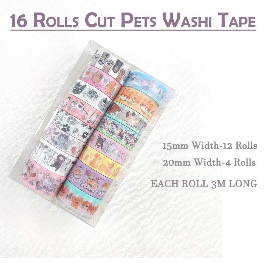 CAJA Washi GATITOS Y PERRITOS
