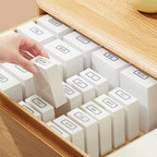Caja de almacenamiento de escritorio con tapa abatible