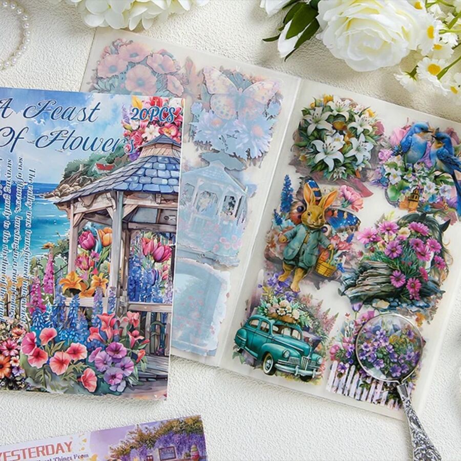 LIBRO STICKERS PET Y WASHI MOMENTS