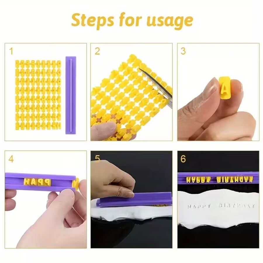 Herramienta texturizador letras para masas fondant