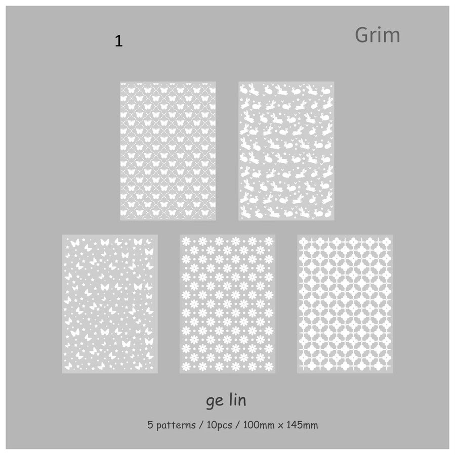 Papel vegetal con relieve