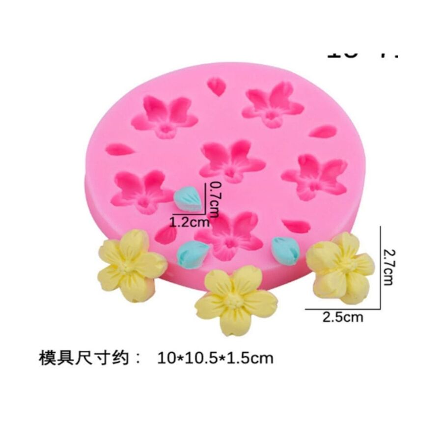Molde de silicona flores 30822