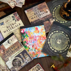 Set libro papeles retro 30778