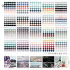 Caja de pegatinas de puntitos de acuarela